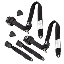2x Car Truck Seat Belt 3 Point Adjustable Retractable Safety Belt Universal