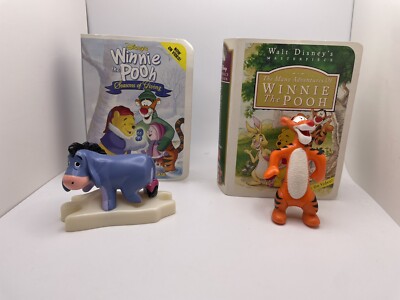 Lot of 2 1996 Disney Masterpiece Winnie The Pooh McDonalds Toys Tigger & Eor