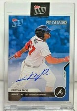 Cristian Pache 2020 Topps Now MLB Postseason BLUE Autograph Auto RC #d/49 BRAVES