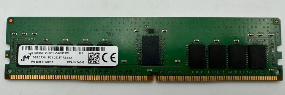 (LOT OF 3) MICRON 16GB 2RX8 PC4-2933Y-RE2-12 MEMORY RAM MTA18ASF2G72PDZ-2G9E1VI - Image 2 of 4