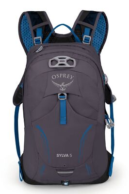 Osprey Sylva 5 Rucksack Fahrradrucksack Regenhülle Rucksack Space Travel Grey