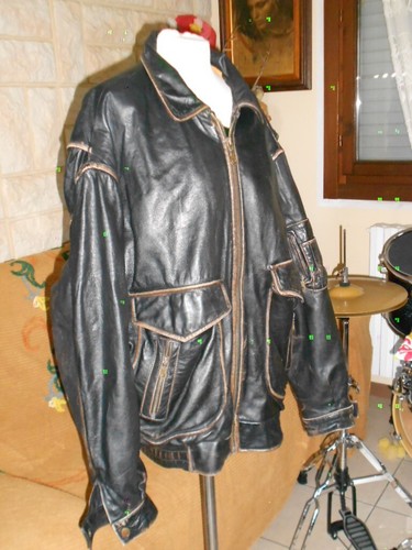 giubbotto in pelle aviatore " Vintage " taglia 50 /52 L ,usato - Foto 4 di 19