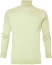 Mens Roll Neck Jumper Lightweight Baselayer Top Turtle Funnel Neck by Beebizco