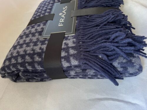 Fraas Houndstooth Wollwurf, marineblau, 60 x 80 - Bild 5 von 6