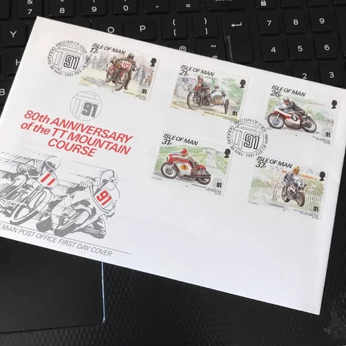 Isle Of Man TT Races 80th Ann. Mountain Course First Day Cover 1991 UNADDRESSED