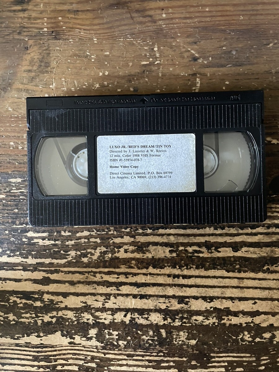 Pixar VHS ~ 4 Short Films: Luxo Jr. / Red's Dream / Tin Toy