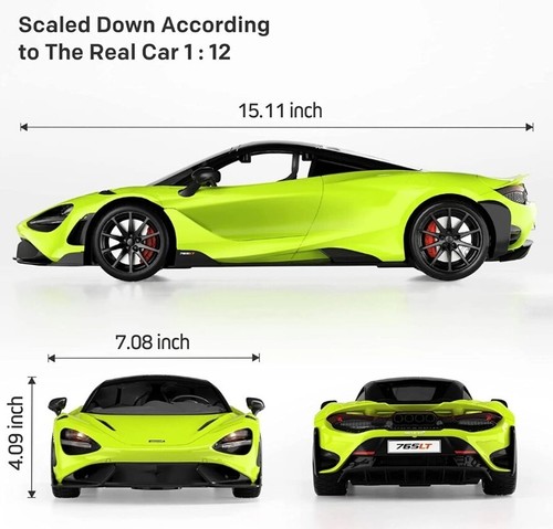 Ferngesteuertes Model Auto McLaren 765LT Lizenziert 1:12 2,4GHz Licht Spiel - Bild 5 von 15