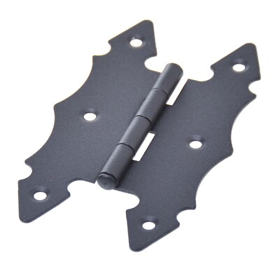 Aqbau  Gerollte Scharniere 130 x 80mm Halbbreite Möbelscharniere Schwarz Retro