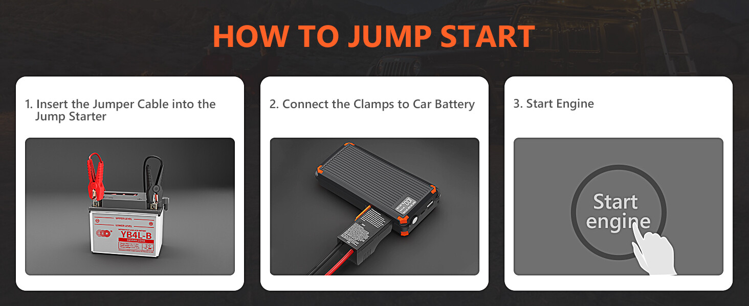 NEOQOQO 4200A 26800mAh Car Battery Charger Jump Starter Booster Tester