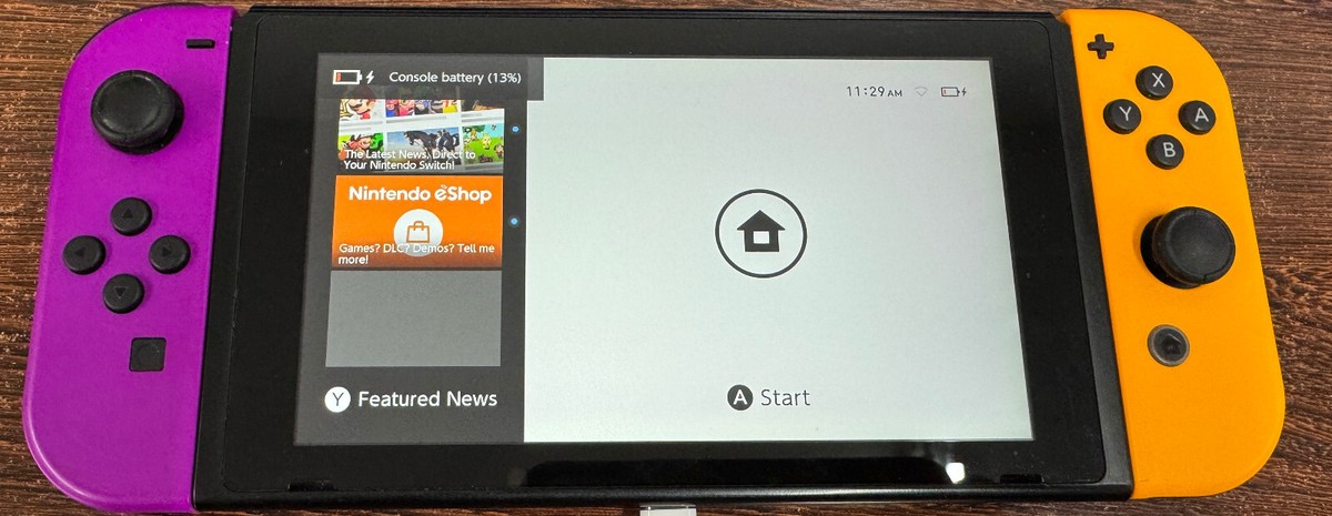 Nintendo Switch Handheld System - V1 Unpatched - Yellow Purple