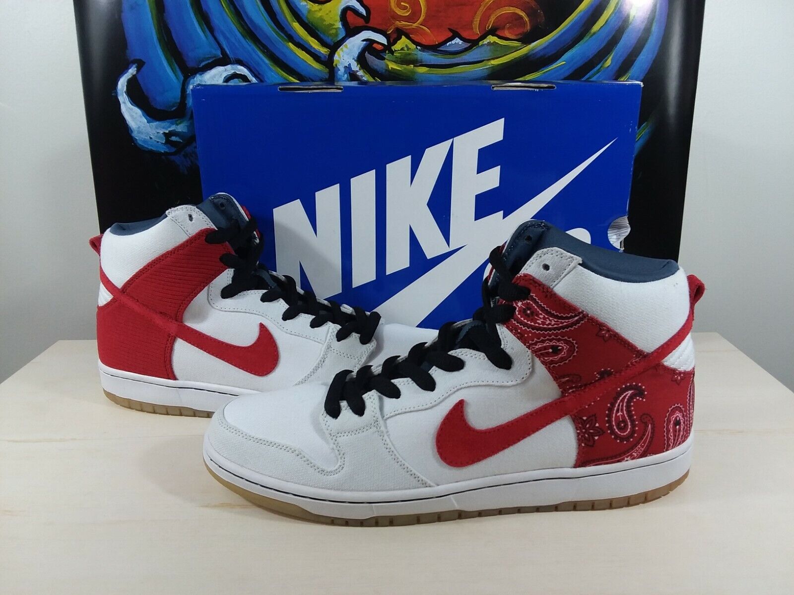 nike sb dunk high pro qs reverse skunk