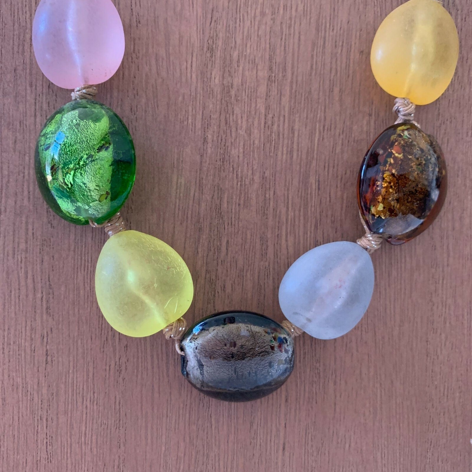 Multi-Colored Glass Beaded Statement Necklace - image 2