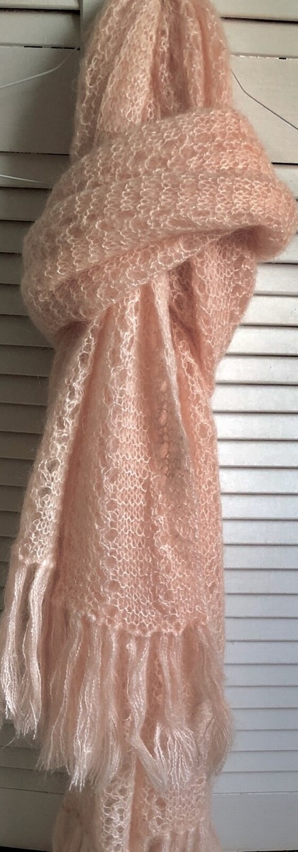 Fuzzy Mohair Handmade Tassel Scarf Shawl Hand Knit Neck Fuzzy Mohair Handmade Tassel Scarf Shawl Hand Knit Neck