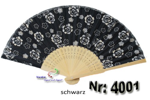 La Senorita Flamenco Fächer, Handfächer, Tanzfächer - Stoff Und Holz XL Dunkel Rosa - Foto 5