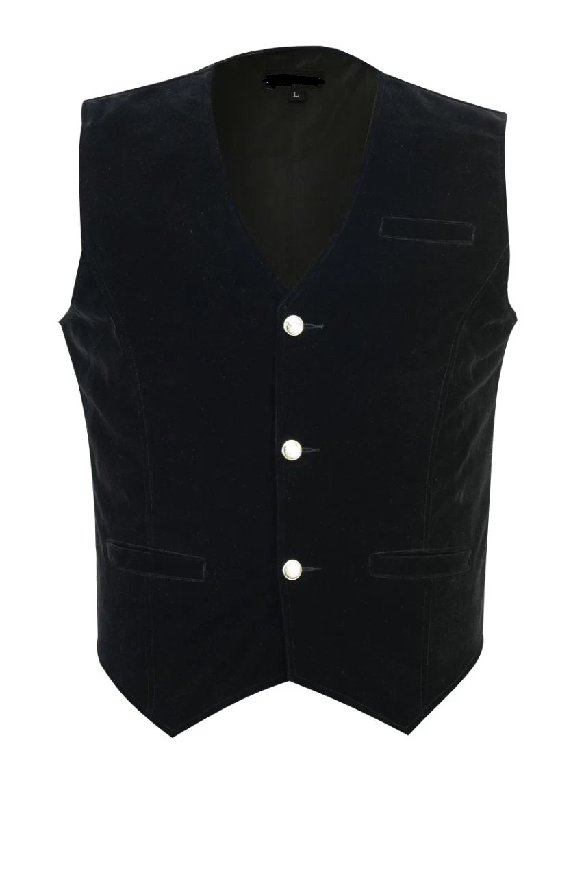 Premium Men's Black Velvet Designer Stylish Casual Vest