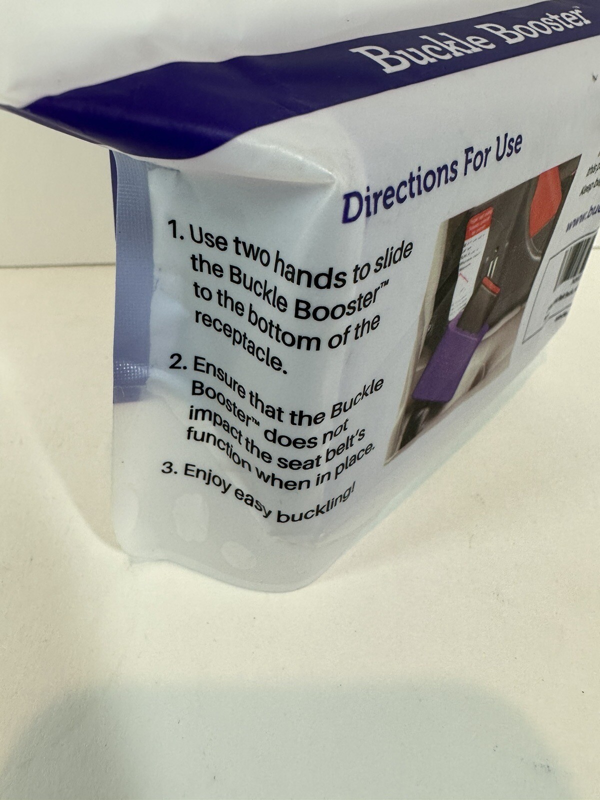 Buckle Booster™ Seat Belt Receptacle Raiser Long Neck Pull Over Style