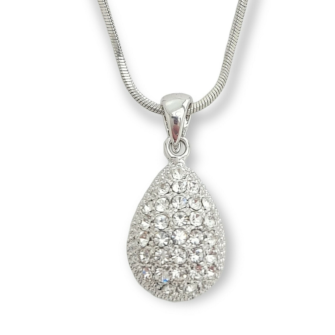 Swarovski Crystal Love Teardrop Necklace with 18in Chain