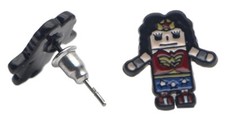 Wonder Woman Enamel Filled Figure Metal Stud Earrings