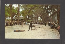 Postcard Scene After Bank Robbery At Six-gun Territory - Silver Springs Fl Postcard Scene After Bank Robbery At Six-gun Territory - Silver Springs Fl