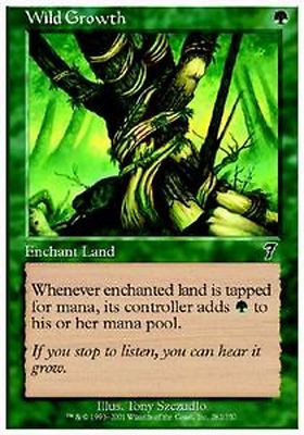 *MRM* FR/VF 4x Wild Growth / MTG 7ED Luxuriöse Vegetation