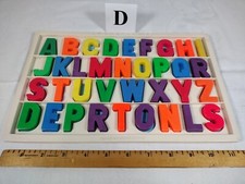 Vintage Fisher-Price Magnetic Alphabet Board 36 Pieces 673 Lot D 