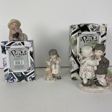 Kim Anderson’s Pretty as a Picture Figurines Set 3 Holiday Greeting Hug Medicine