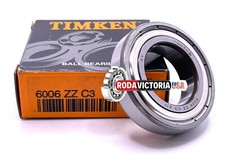 TIMKEN 6006 ZZ C3 DEEP GROOVE BALL BEARING, METAL SHIELDED 30x55x13 mm