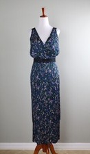 BANANA REPUBLIC NWT $169 Floral Tiered Pleated Surplice Midi Tank Dress Size 8