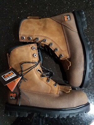TIMBERLAND PRO LACE RIGGER STEEL TOE WATERPROOF WORK BOOT MENS 7W BROWN BRANDNEW | eBay