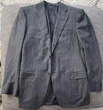 Canali Men's Grey Stripe Wool Cashmere Silk Natural Comfort Sport Coat Size 42 L