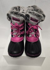 London Fog Kids Winter Boots Black/Pink Kids Size 4
