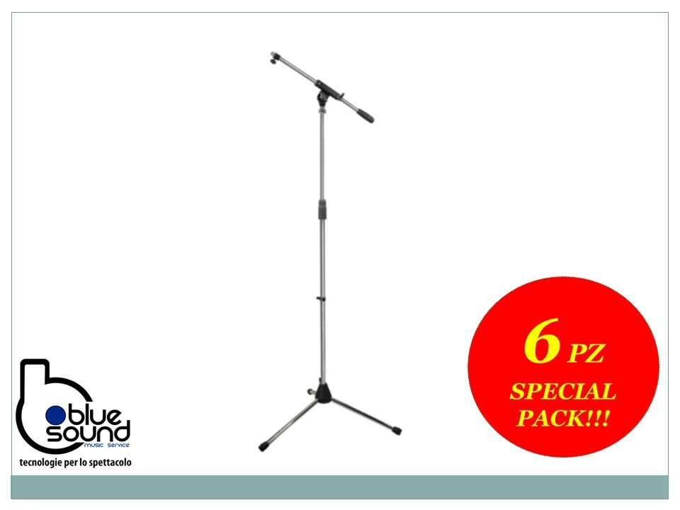 SUPER OFFERTA: 6 Aste Microfono PROAUDIO MS42CR Professionali Cromo