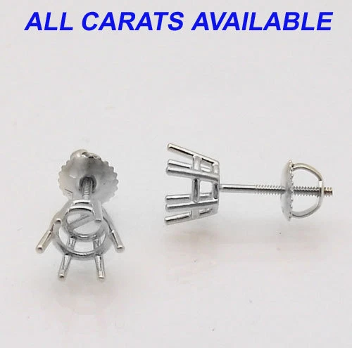 White gold screw back discount