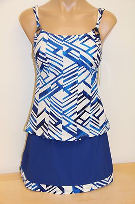 NWT Profile Swimsuit Tankini Bikini 2pc set Sz 8 Tank Skirt