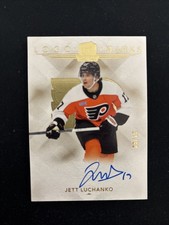2024/25 Upper Deck the Cup Logomarks Jett Luchanko #LM-LU Gold /15 AUTO ROOKIE
