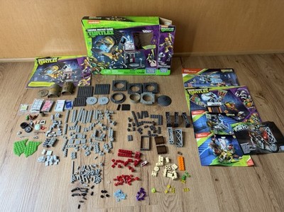 Lot Of Mega Bloks Construx TMNT Parts And Pieces And Manuals-READ