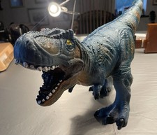 Big Blue Toy Tyrannosaurus Rex Dinosaur 60cm Long VGC