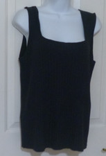 JONES NEW YORK navy ribbed tank top NWOT Size XL