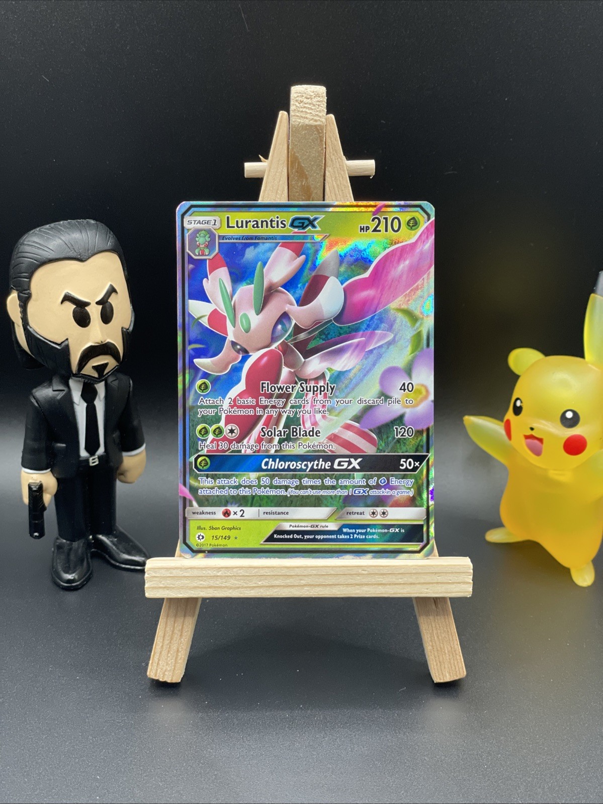 Lurantis GX 15/149 Ultra Rare Pokemon Card Sun & Moon Base - NM