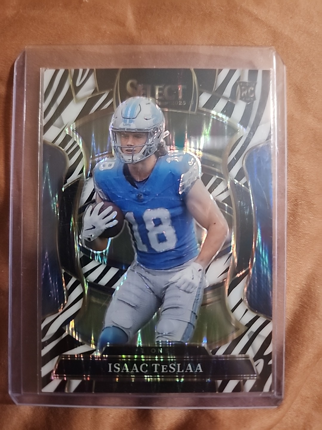 2025 Panini Select - Concourse Isaac Teslaa #70 Zebra Shock Prizm (RC)