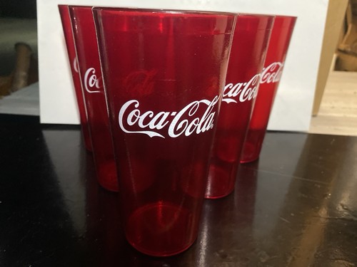 Coca Cola Rot Kunststoff Becher 6er Set - Vintage Stil Trinkbecher - Bild 2 von 3