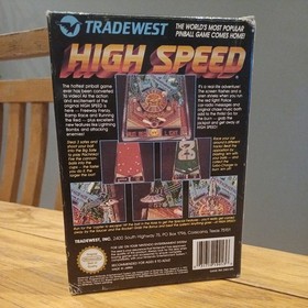 High Speed Worlds #1 Pinball Boxed Protector Manual PAL A NES-8H-UKV Nintendo