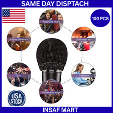 100 Pcs Disposable Microphone Covers Windscreen Mic Covers