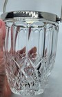 Vintage Cristal d'Arques Taille Clear Crystal Ice Bucket w/Handle France 5 inch — photo 2