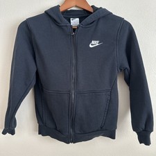 Boys Nike Hoodie Full Zip Black Size M