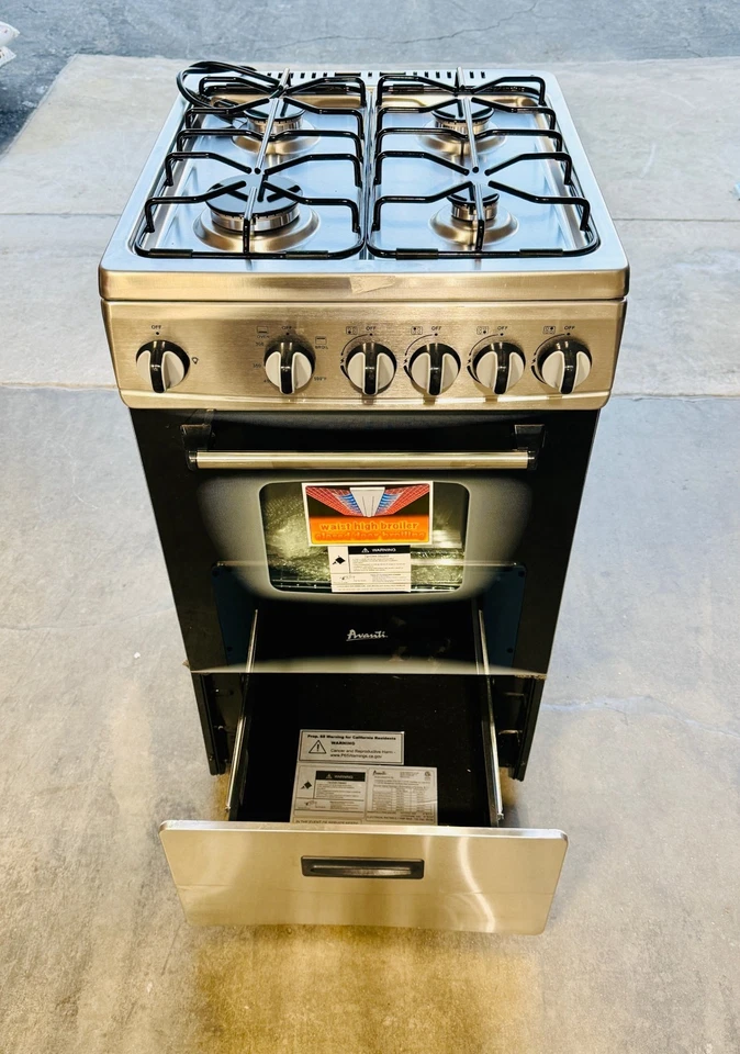 Avanti Estufa de Gas Compacta de 20", Acero Inoxidable de 20” - Modelo de Piso NUEVO Foto 2 de 4