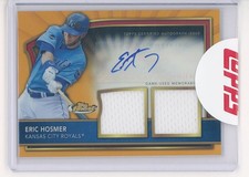 2011 Topps Finest ERIC HOSMER #63 💎 Dual Relic Auto Orange /99