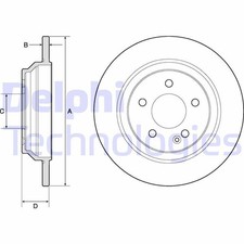 2x DELPHI Bremsscheiben Hinten passend für MERCEDES-BENZ V-Klasse (W447)