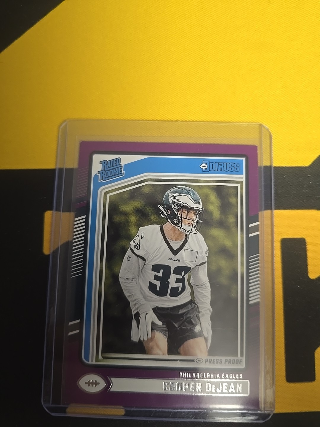 2024 Panini Donruss - Rated Rookie Cooper DeJean #305 Purple Press Proof (RC)