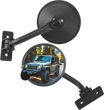 Upgraded Round Wrangler Mirrors Doors Off Compatible With Wrangler Jk Tj 1997-20 Upgraded Round Wrangler Mirrors Doors Off Compatible With Wrangler Jk Tj 1997-20